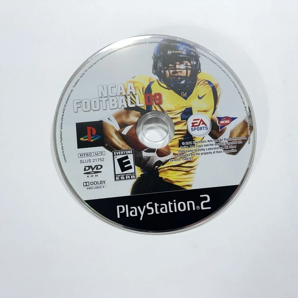 NCAA College Football 09 PS2 (PlayStation 2, 2008) Complete With Manual